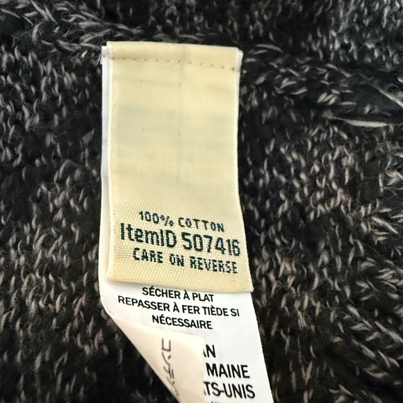 LL Bean Women's Cotton Ragg Knit Sweater Funnelneck Pullover Size M Cozy Classic - Picture 6 of 9